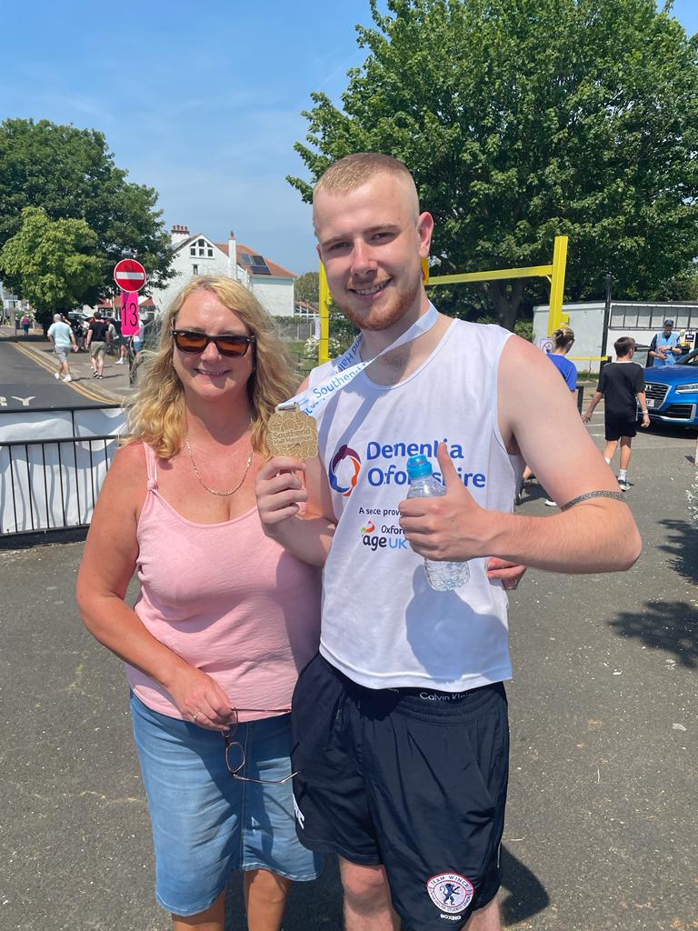 Runner, Dominic Heron, finishes Southend Half Marathon 2023