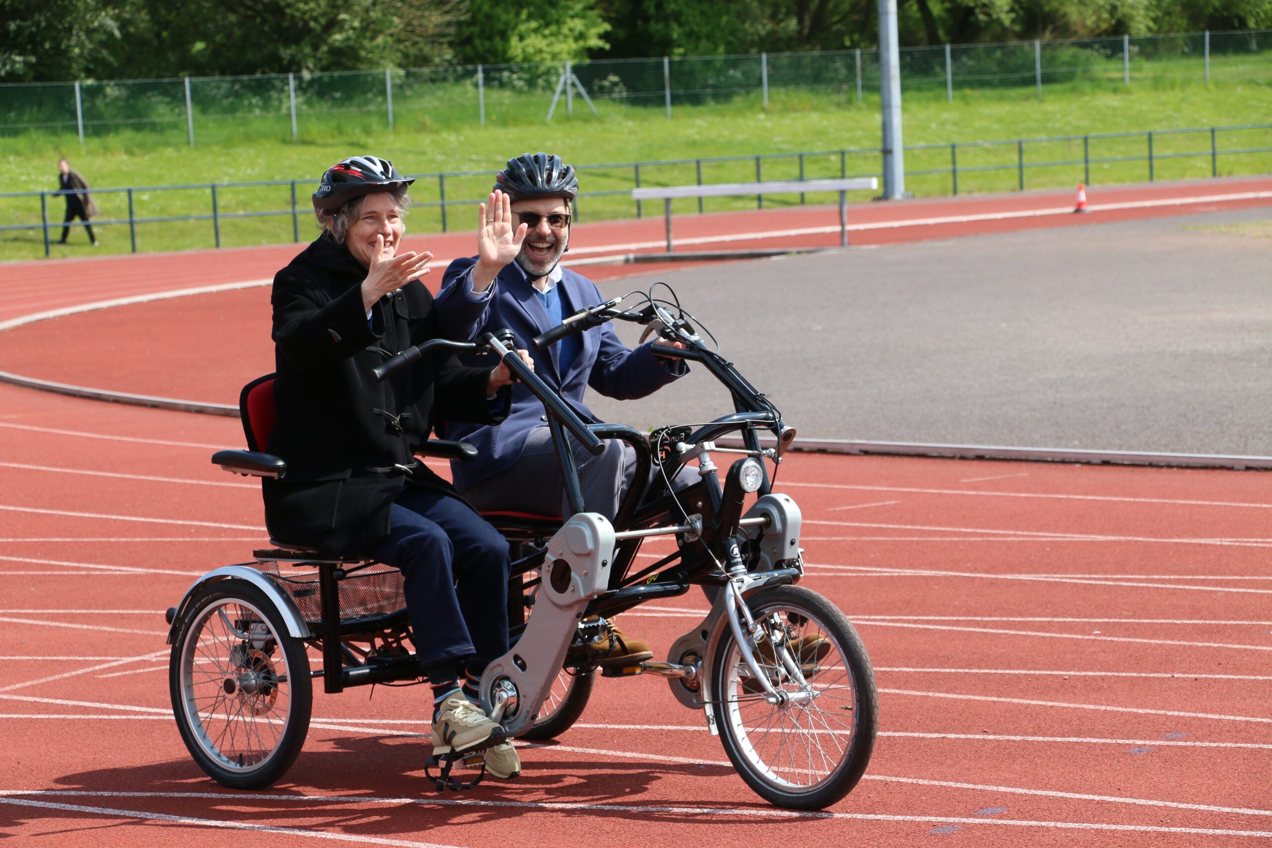 Tandem bicycle at an inclusive cycling event run by Young Onset Dementia Service