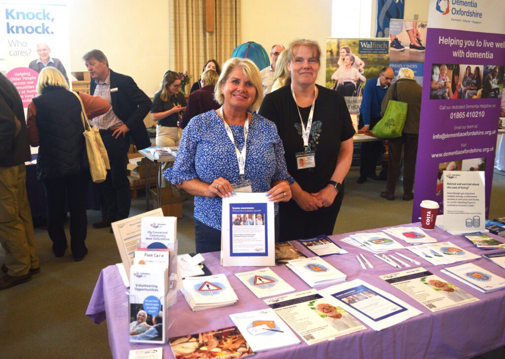 The Dementia Oxfordshire/Age UK Stand at the Dementia Open Day in Witney